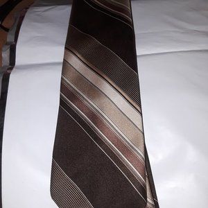Bealls vintage brown diagonal stripe tie